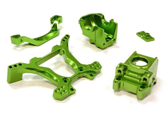 Integy C25807GREEN Aluminum Rear Gearbox & Shock Tower Traxxas Telluride 4X4 - PowerHobby