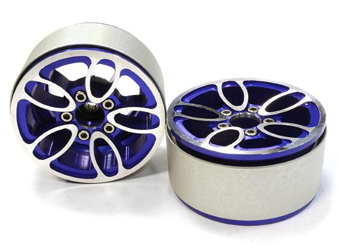 Integy 5 Spoke Type DU Off-Road 1.9 Size Wheel Blue (2) Scale Crawler - PowerHobby