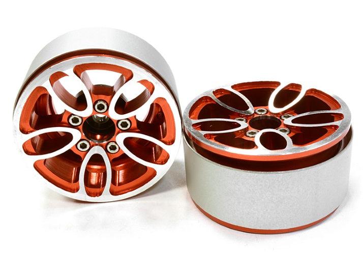 Integy Aluminum 5 Spoke Type DU Off-Road 1.9 Size Wheel Red (2) Scale Crawler - PowerHobby