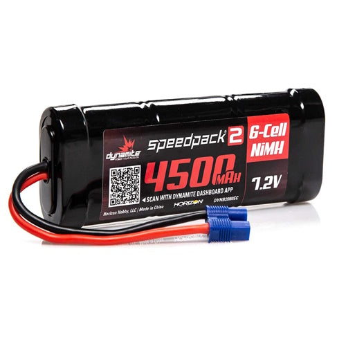 Dynamite DYNB2080EC 7.2V 5100mAh 6-Cell Speedpack2 Flat NiMH Battery w/ EC3 Con - PowerHobby