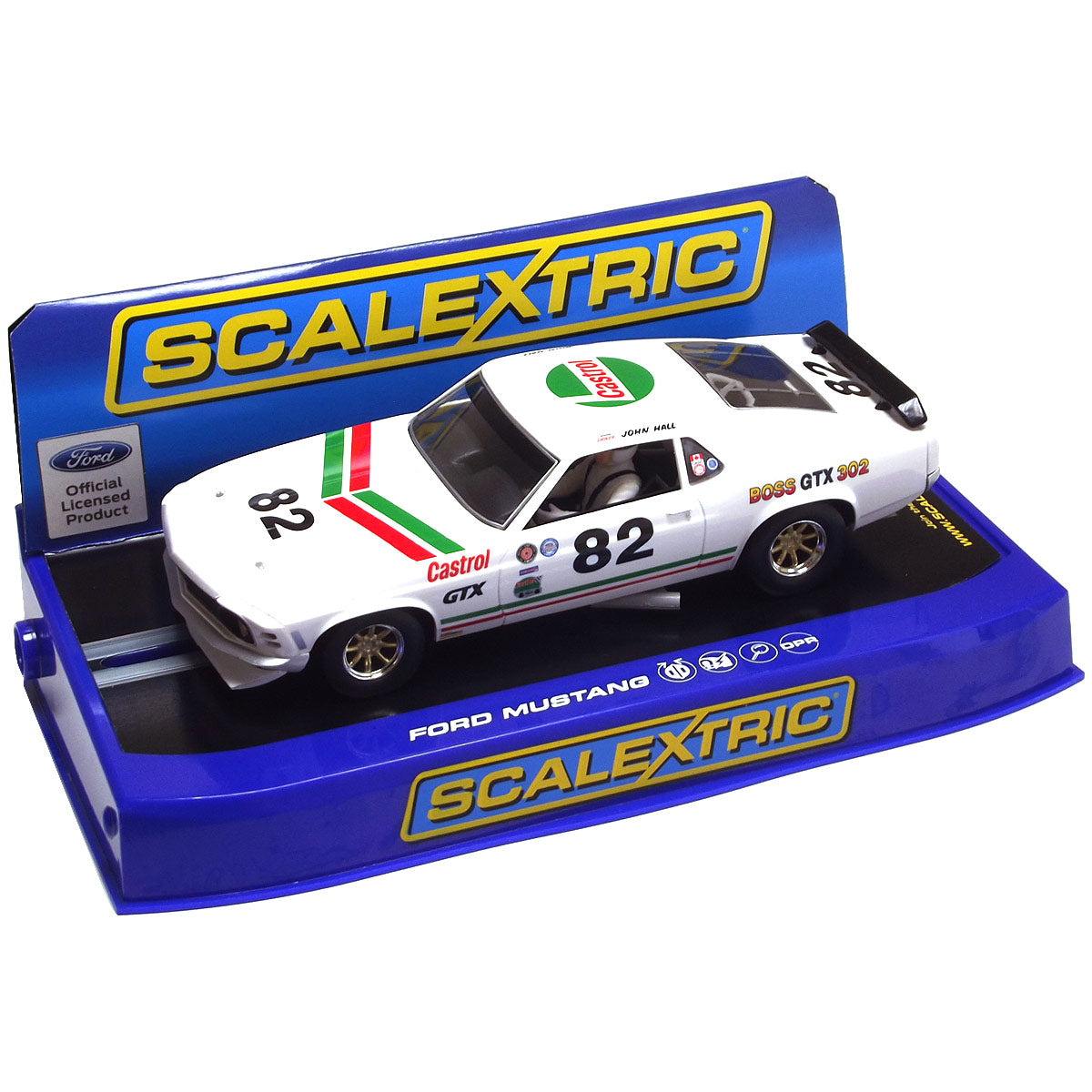 Scalextric C3538 1970 Ford Mustang Trans Am Boss 302 slot Car 1/32 DPR - PowerHobby