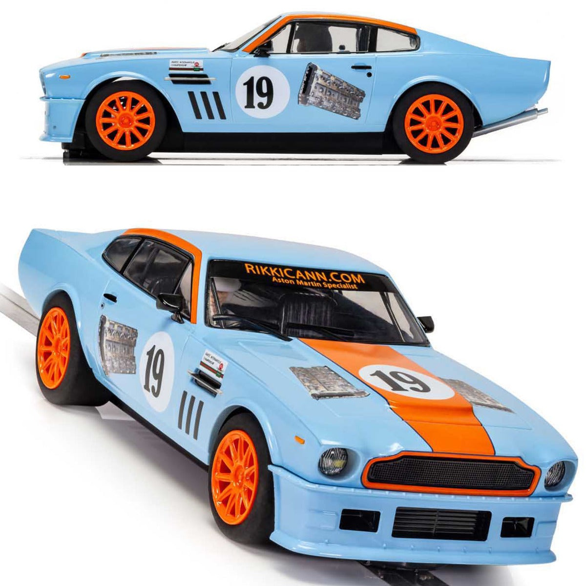 Scalextric C4209 Aston Martin V8 Gulf Edition Rikki Cann Slot Car 1/32 DRP - PowerHobby