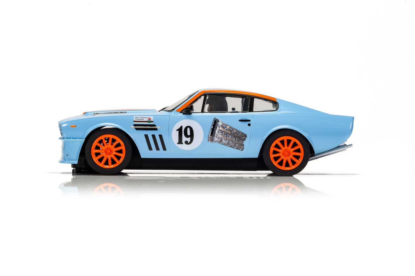 Scalextric C4209 Aston Martin V8 Gulf Edition Rikki Cann Slot Car 1/32 DRP - PowerHobby