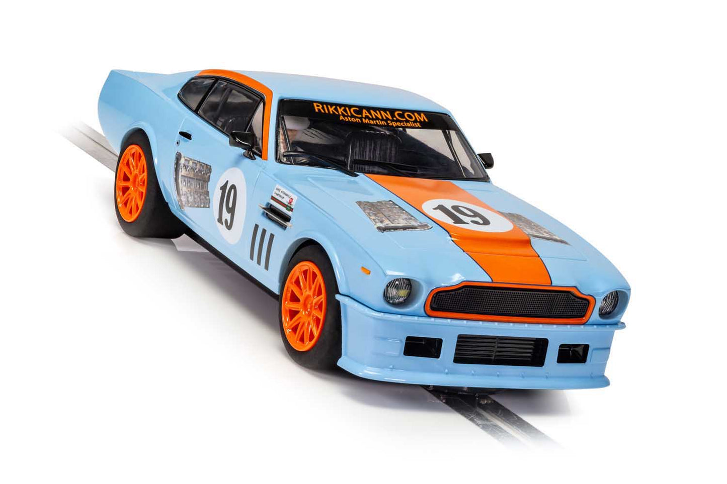 Scalextric C4209 Aston Martin V8 Gulf Edition Rikki Cann Slot Car 1/32 DRP - PowerHobby