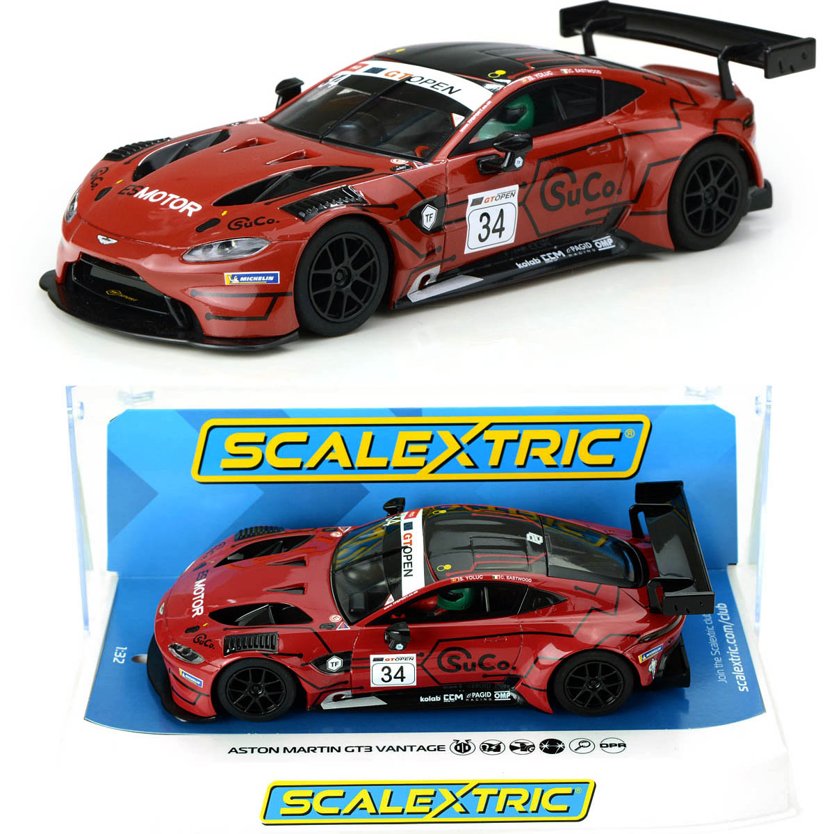 Scalextric C4233 Aston Martin GT3 Vantage GT Open 2020 Slot Car 1/32 DPR - PowerHobby