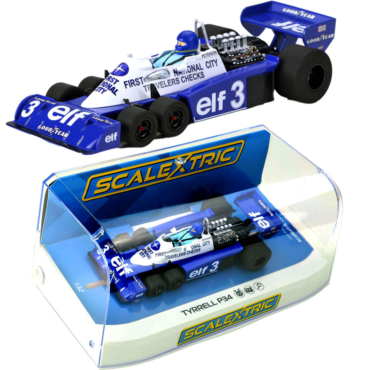 Scalextric C4245 Tyrrell P34 #3 Belgian Grand Prix 1977 Slot Car 1/32 - PowerHobby