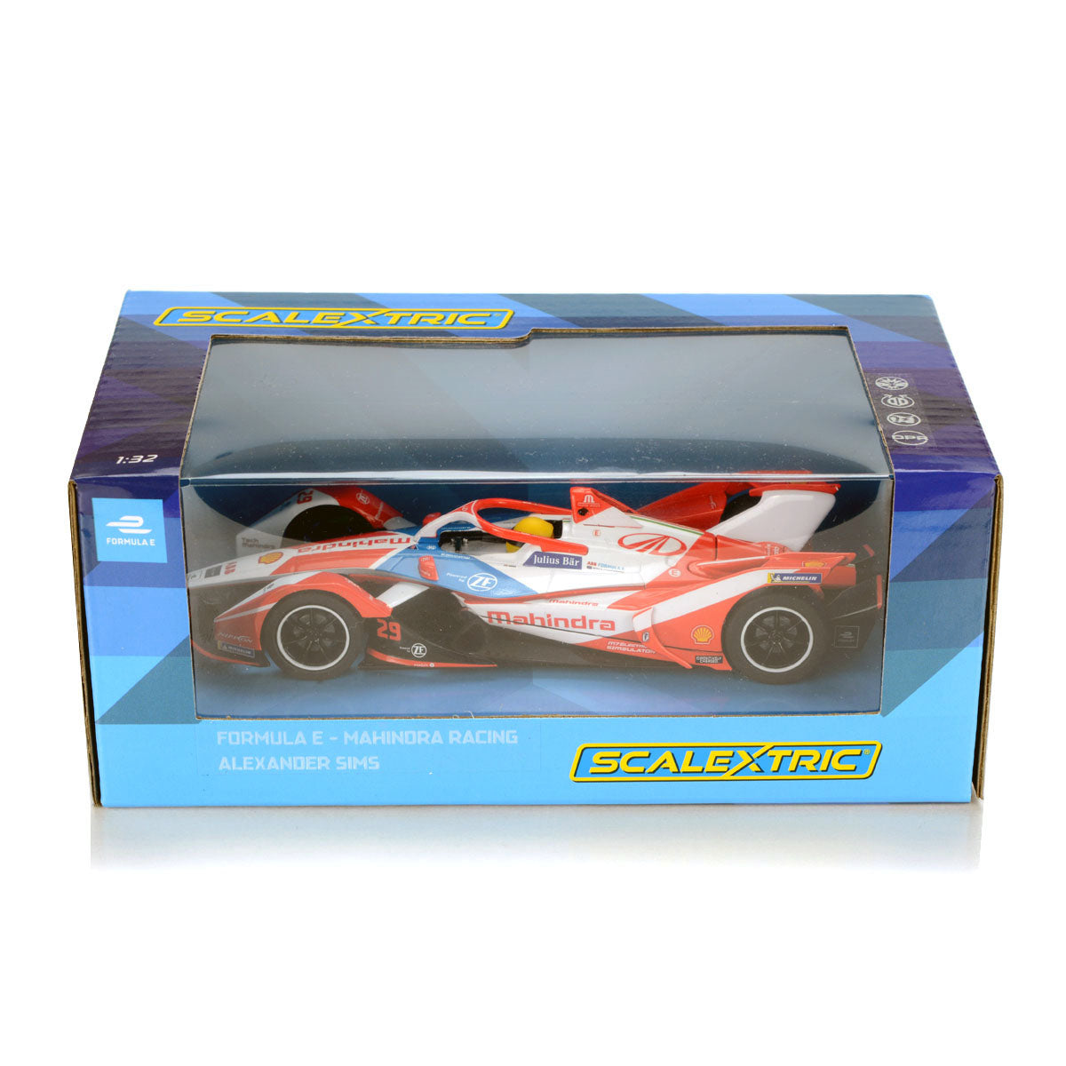 Scalextric C4285 Formula E Mahindra Racing, Alexander Sims Slot Car 1/32 DRP - PowerHobby