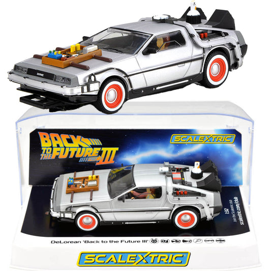 Scalextric C4307 DeLorean Back to the Future III Part 3 Slot Car 1/32 Scale - PowerHobby