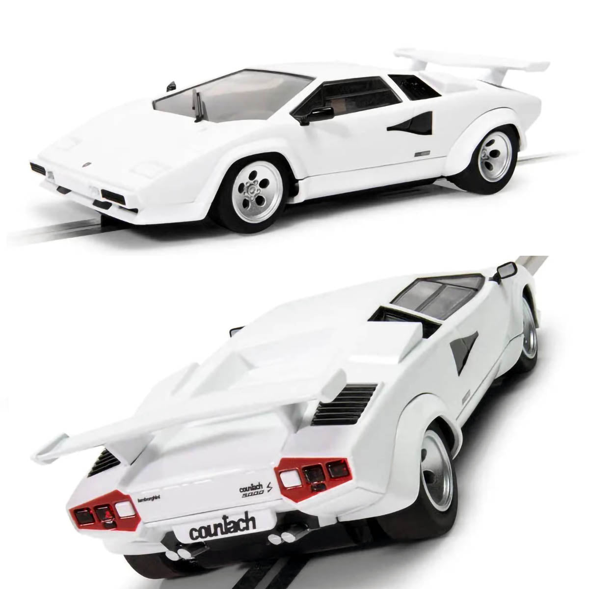 Scalextric C4336 Lamborghini Countach White Slot Car 1/32 Scale - PowerHobby