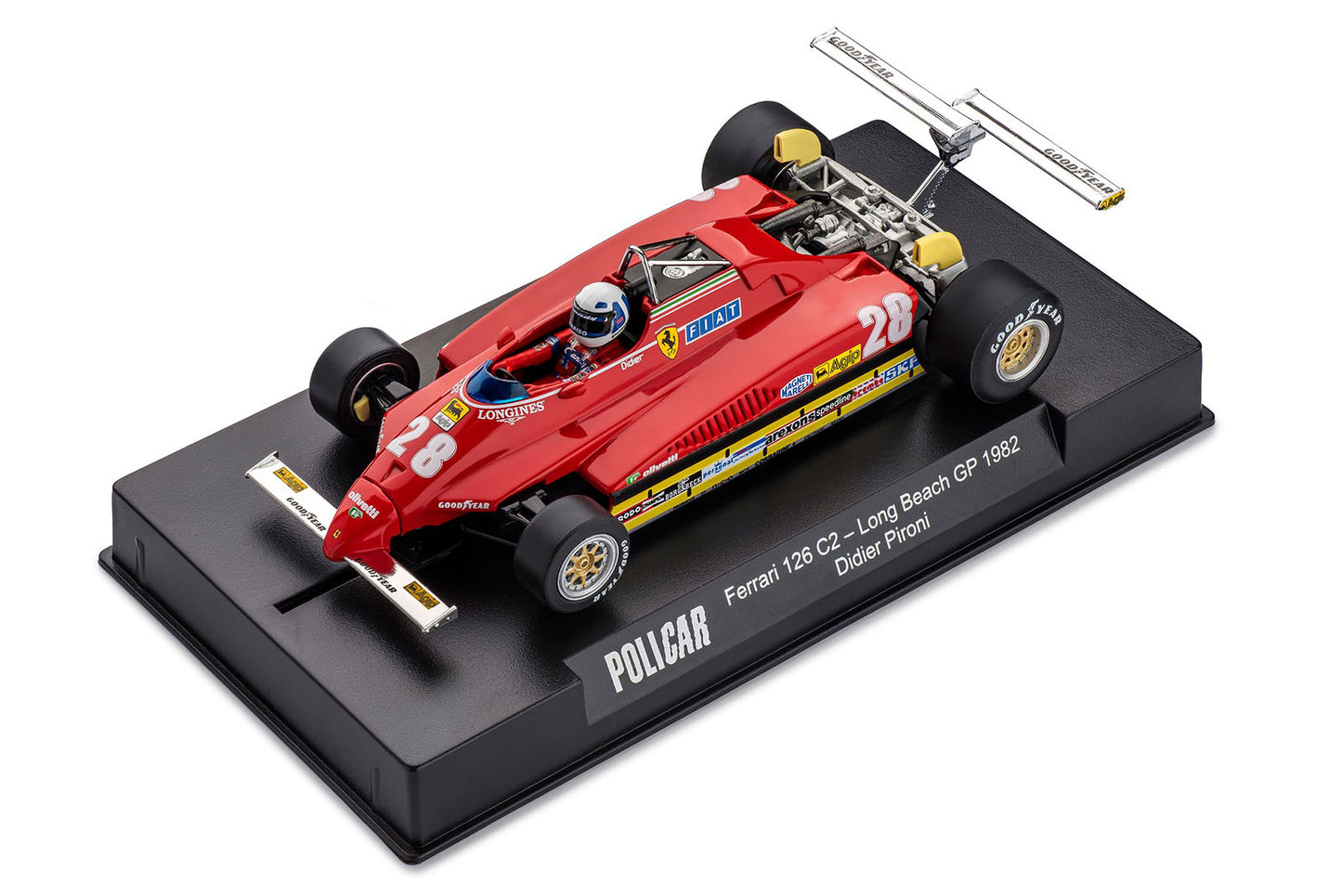 Policar Ferrari 126 C2 Long Beach GP 1982 Didier Pironi Slot Car 1/32 CAR09a - PowerHobby