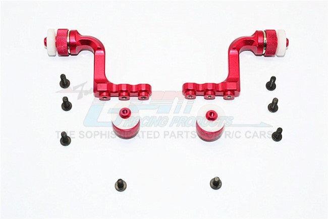 GPM ALUMINUM FRONT REAR MAGNET BODY MOUNT FOR CC01 MITSUBISHI PAJERO RED - PowerHobby