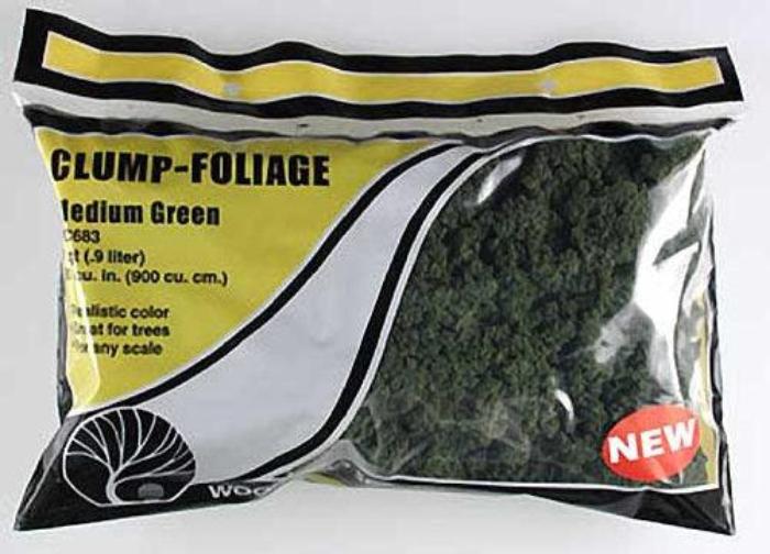 Woodland Scenics FC683 Clump Foliage Medium Green Bag Train Scenery - PowerHobby