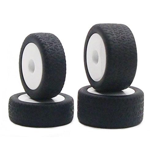 Carisma CIS15636 GT24B Tires Mounted (4) White Wheels - PowerHobby