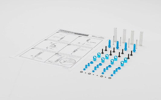 Carisma 16314 Blue Anodized Alloy Shocks for MSA-1E Rock Cralwer Trucks - PowerHobby