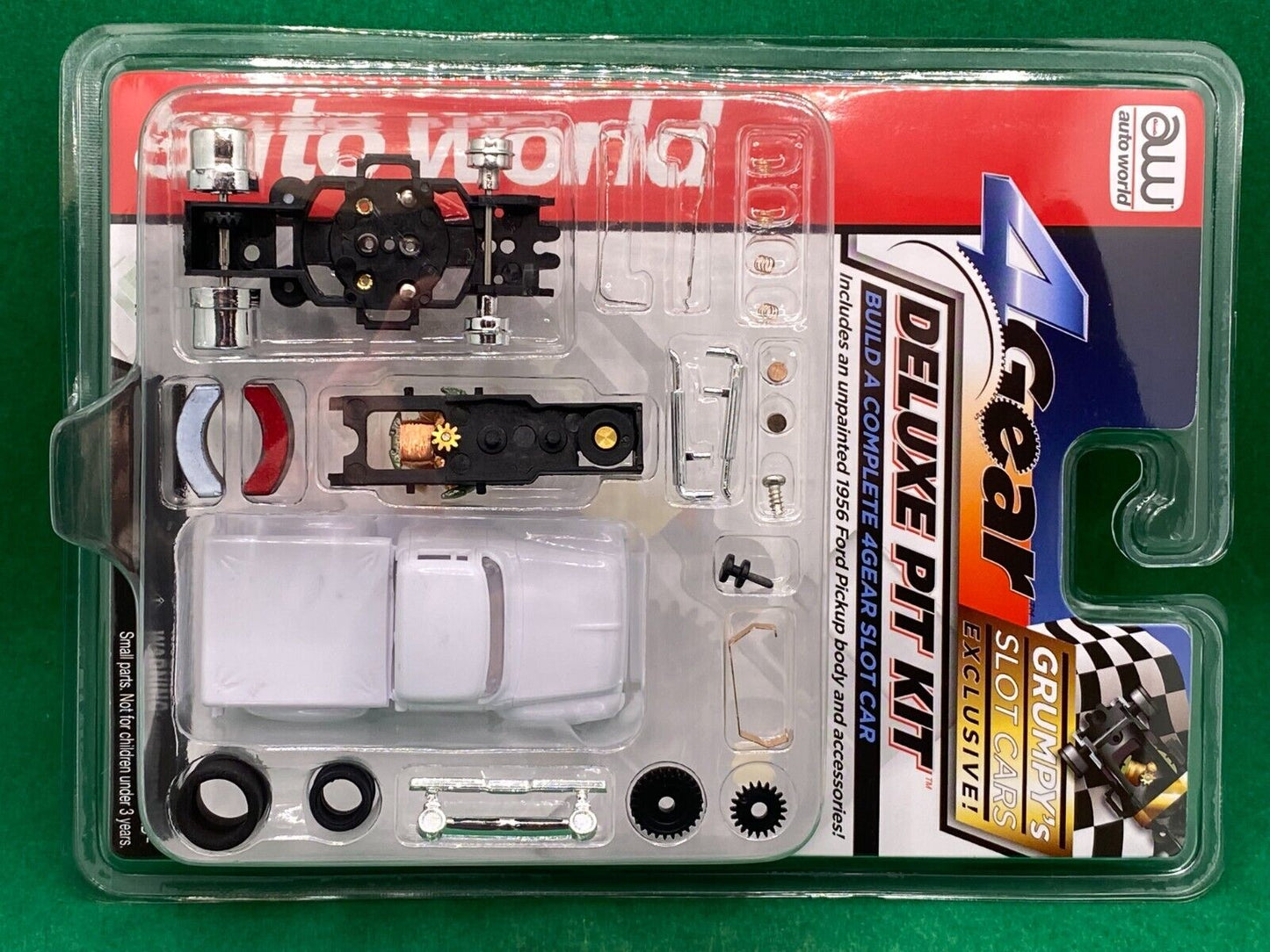 Auto World Exclusive '56 Ford Pickup White Deluxe Pit Kit  for AFX 4Gear 1956 Truck - PowerHobby