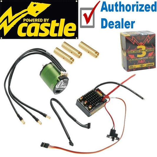 Castle Creations 1/10 SV3 Sidewinder WP ESC + Sensored 4600kv Motor COMBO - PowerHobby