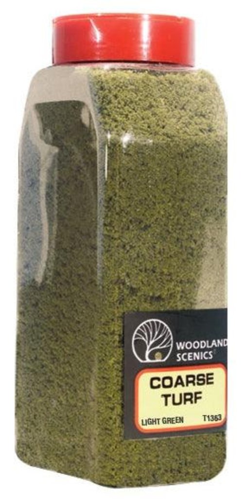 Woodland Scenics T1363 Turf Fine Coarse Light Green 32oz Train Scenery - PowerHobby