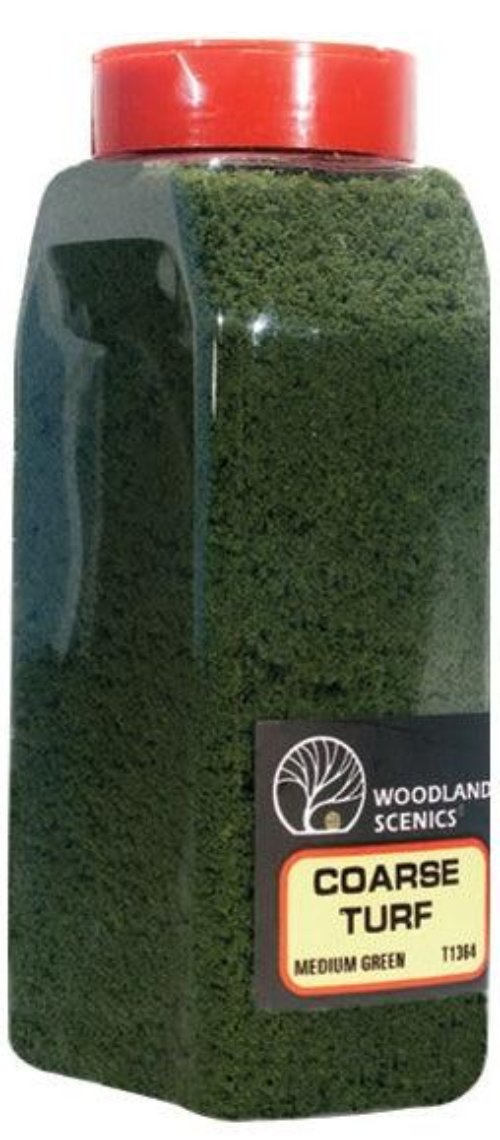 Woodland Scenics T1364 Turf Fine Coarse Medium Green 32oz Train Scenery - PowerHobby