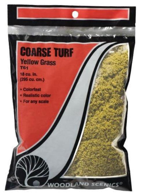 Woodland Scenics T61 Turf Fine Coarse Yellow Grass Bag Train Scenery - PowerHobby