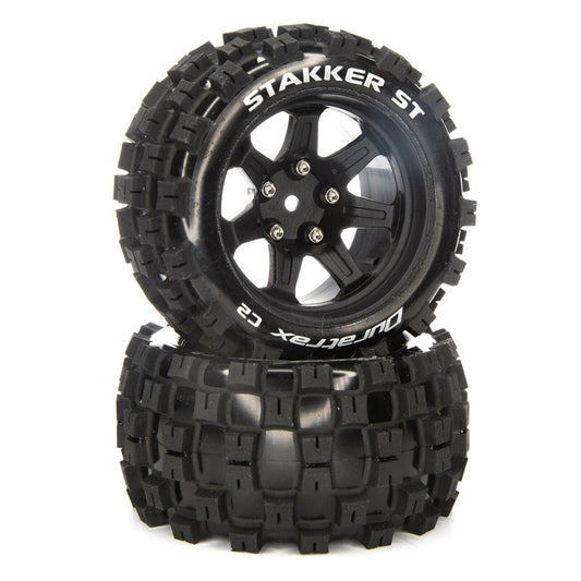 Duratrax DTXC5565 STAKKER ST 2.8 Mounted F/R Tires C2 14mm Black 2 - PowerHobby