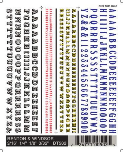 Woodland Scenics DT502 Beton Windsor Decals Train Decal Sheet - PowerHobby