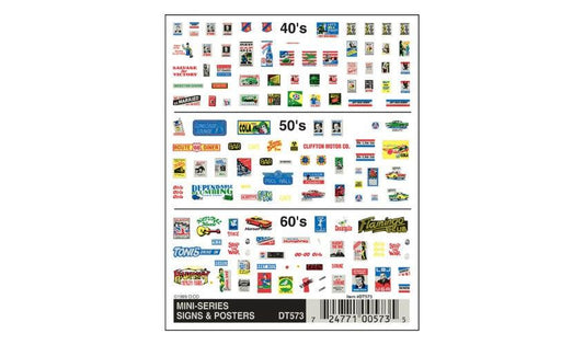 Woodland Scenics DT573 Mini-Series Signs and Posters Decal / Stickers - PowerHobby