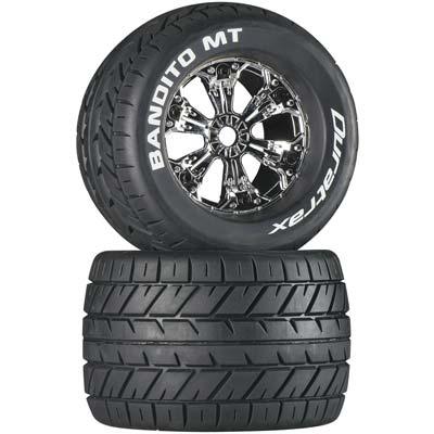 Duratrax DTXC3575 Mounted Bandito MT 3.8 Tire / Wheel (2) Traxxas E-Maxx Revo - PowerHobby