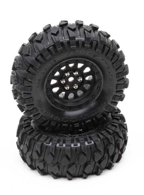 Duratrax DTXC4074 Class 1 Showdown CR C3 Mounted Tires 1.9" Black (2) - PowerHobby