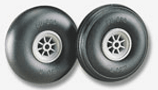 Dubro Products 225R 2-1/4" Diameter Smooth Surface Wheel (2-Pack) - PowerHobby