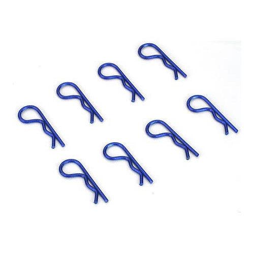 Dynamite DYN5526 Aluminum Anodized Body Clips Blue (8) - PowerHobby