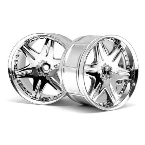 HPI 3622 Chrome Touring Car 6 Spoke 26mm Wheels for RS4 Sprint NIP RC - PowerHobby