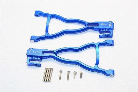 GPM ALUMINUM REAR LOWER SUSPENSION ARM TRAXXAS E-REVO / REVO / SUMMIT BLUE - PowerHobby