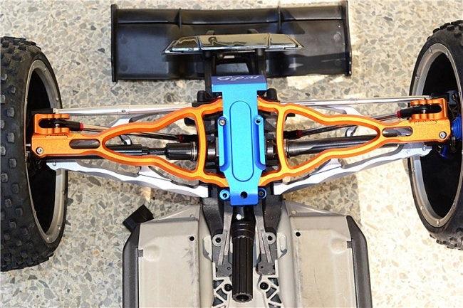 GPM ALUMINUM REAR LOWER SUSPENSION ARM TRAXXAS E-REVO / REVO / SUMMIT BLUE - PowerHobby