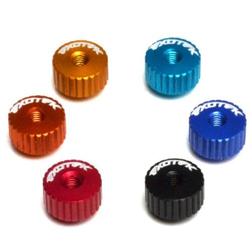 Exotek Racing EXO1191RD Alloy Twist Nuts For M3 Thread Red - PowerHobby
