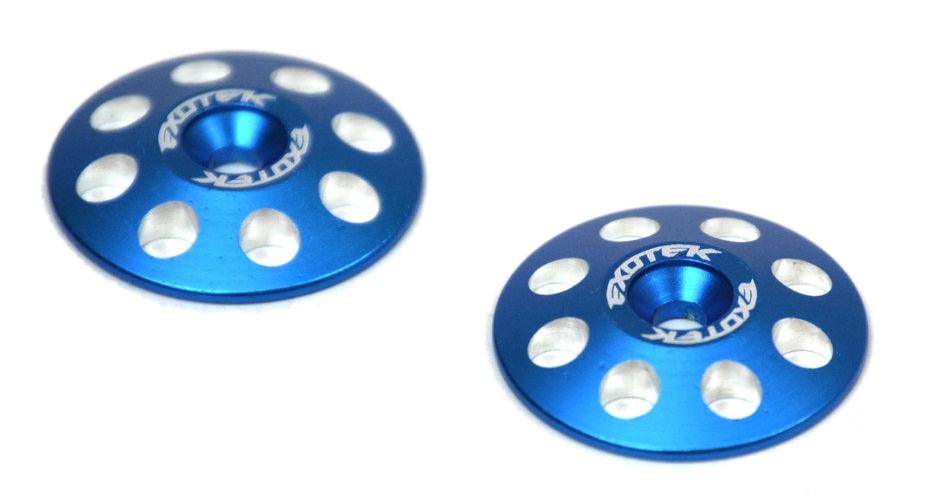 Exotek Racing 1665BLU 1/8 Buggy XL Wing Buttons 22mm (2) Blue - PowerHobby