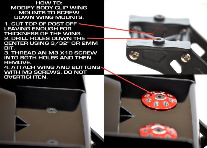 Exotek Racing 1665BLU 1/8 Buggy XL Wing Buttons 22mm (2) Blue - PowerHobby