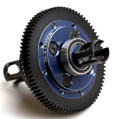 Exotek Racing 1798 Mackined 81 Spur Gear And Mounting Plate Tekno EB410 - PowerHobby