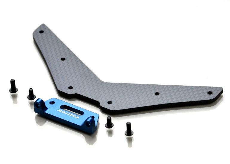 Exotek EXO1981 Carbon Fiber Rear Body Mount +28mm fits Slash 2WD - PowerHobby