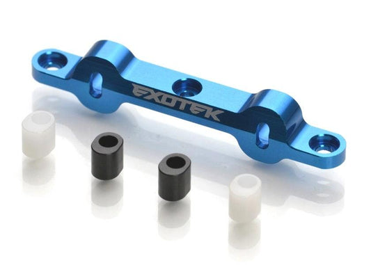 Exotek 2022 Associated DR10 HD REAR ARM MOUNT (C) WITH 0° -1° -2°- 3° INSERTS - PowerHobby