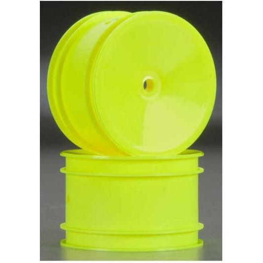 Associated 9696 Buggy Rear Wheels Hex Yellow RC10B44 RC10B4 RC10B5 / M RC10B64D - PowerHobby