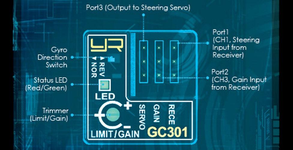 Yeah Racing GC301 High Precision Gyro For RC Drift F1 Car - PowerHobby