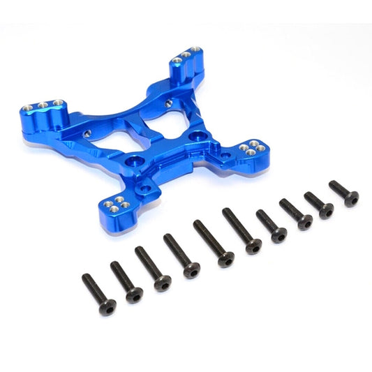 GPM Racing SLA028-B Alloy Front Shock Tower Blue : Traxxas Slash 4x4 - PowerHobby