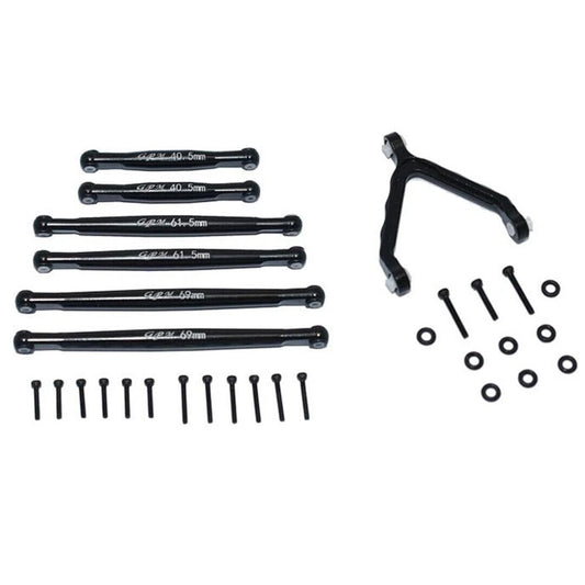 GPM SCX24160-BK Aluminium Suspension Links Set Black : Axial 1/24 SCX24 Deadbolt - PowerHobby