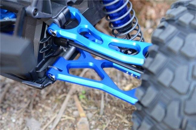 GPM ALUMINUM FRONT / REAR LOWER ARMS TRAXXAS X-MAXX 4X4 BLUE - PowerHobby