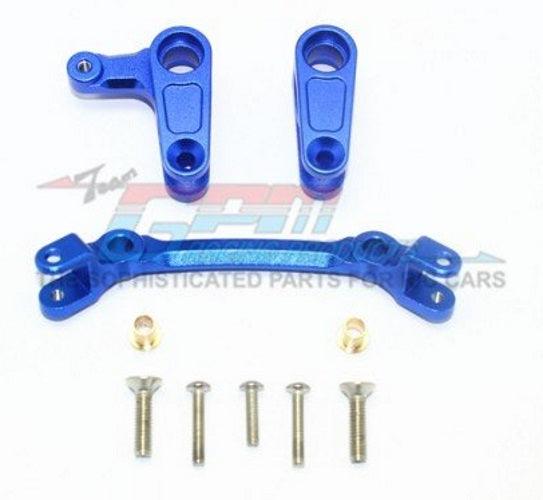 GPM MAG048-B Aluminum Steering Assembly Arrma Granite 4X4 Blue - PowerHobby