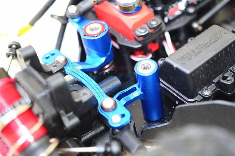 Gpm Racing Aluminum Steering Assembly (12Pieces Set) Arrma Kraton Outcast Blue - PowerHobby