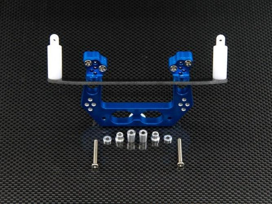 Gpm RUS028-B Alloy Front Damper Mount Blue Traxxas 1/10 Rustler Bandit - PowerHobby