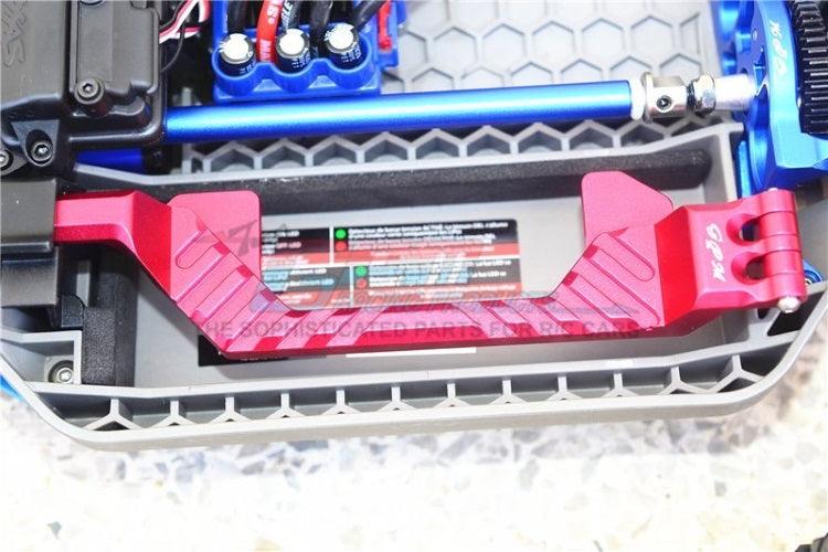 Gpm Racing RUS40126-B Aluminum Battery Hold-down Blue Traxxas 1/10 Rustler - PowerHobby