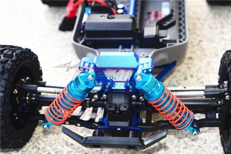 Gpm RUS4028-B Aluminum Front Shock Tower Blue Traxxas 1/10 Rustler - PowerHobby