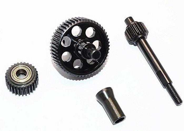 GPM SSCX27038CG-BK Hard Steel Transmission Gears (1Set) Black Axial SCX10 II - PowerHobby